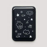 [Macsafe] アニマルズマグセーフレザーカードウォレット(black)