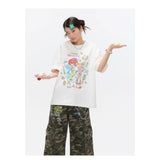 BETWEENAND x sunonebird プリントラウンドネック半袖Tシャツ