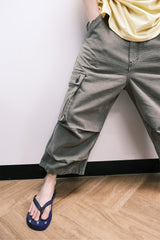 Vintage Military Capri Cargo Pants (Washed Beige)