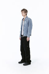 DESTROYED DART TRUCKER JACKET (BLUE)