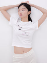 ベーキングプリントTシャツ(PINK)