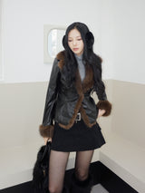 Chic Mood Brown Fur Cardigan