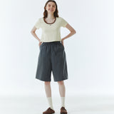 RVS Ringer Cropped T-Shirt Yellow
