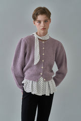 Dot scarf blouse_ivory