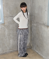 CAMO LAYERED WRAP SHORT SKIRT - KHAKI