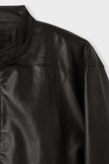 Kintz vegan leather zip-up jacket