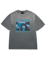 26FW ローリング ストーンズブラックブルーポスターショートスリーブ Tシャツ