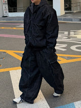 non-faded denim corduroy balloon pt