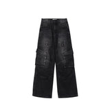 Smoky Washed Cargo Denim