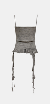 Twist Frill Washed Top