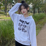 DOODLE MEOW HOODIE (LIGHT GRAY)