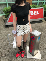 ポピー ボートネック スリム ハーフスリーブ Tシャツ