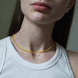 LOVE SKINNY BEADS NECKLACE YELLOW