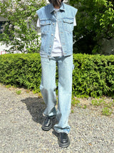 LOOSE FIT DENIM VEST code 21013