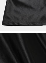 Glitter Metal Sporty V-Neck T-shirt