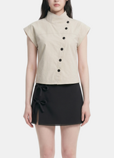 Viro Stand Collar Blouse
