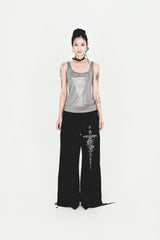 GLOW EYELET SLEEVELESS #SILVER