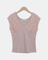 Cherryver Lace Short Sleeve T-Shirt