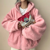 Mimoo soft wool hooded zip-up