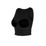 BLACK TAPE VOLUME BRA TOP - BLACK