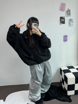 リバーシブルベルベットミンクファージョガーパンツ🖤🩶🩷💛4カラー