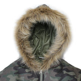 Cropped Fur Hood MA-1 Jacket (Camo)