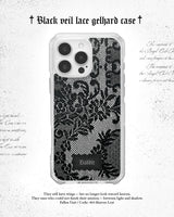 Black Veil Lace Gel Hard Phone Case