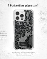 [Magsafe]Black Veil Lace Gel Hard Phone Case