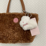 Bunny Popo Doll Keyring (ivory)