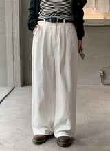 Daily Pintuck Long Wide Cotton Pants (2color)