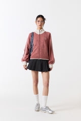 Sporty-Track-Semi-Crop-Knit-Zip-Up - 7COLOR