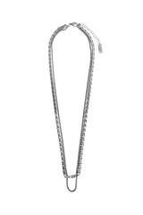 Square chain layered necklace