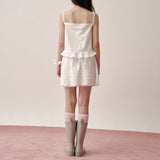 スカラップバンドスカート(White)