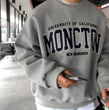 Urban Monton Embroidery Double Middle Finger Happo Over Sweatshirt