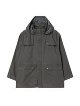 DETACHABLE HOOD FIELD JACKET CHARCOAL