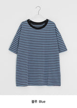 [unisex] キャニチボーダーカラー半袖Tシャツ