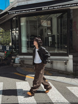 ワイルドピンタックカーゴコットンパンツ