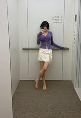STRAP LACE MINI SKIRT
