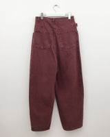 Plum wide cotton pants (1color)