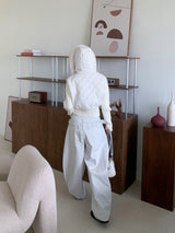 Steel Frame Metal Stud Balloon Fit Wide Long Pants (2 colors)