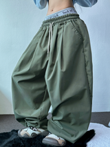 4000SOLD NYLON PINTUCK PANTS