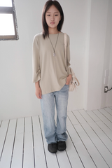 demage semi boots-cut denim