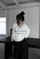 minimal basic knit cardigan (2color)