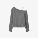 Ciel Off-Shoulder Button Tee 232999889