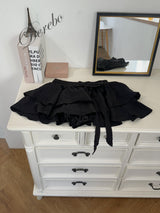 black rose frill halter neck skirt two-piece