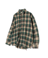 87-STAN088 Hab Vintage OverFit Pocket Long-Sleeved Check Shirt
