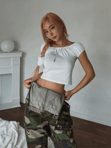 Kyupi banding puff two-way short-sleeved