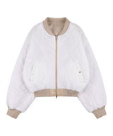 QUILTING REVERSIBLE EMBO JUMPER (IVORY)_F24ZA956