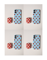 wittyドットケース (skyblue+red)
