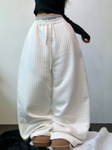 STRIPE PADDING QUILTING LONG PANTS 🖤🤍2COLOR